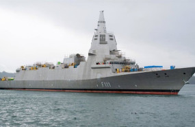 ep archivo   fragata bonifaz durante las pruebas en la ria de ferrol