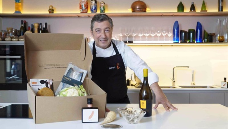Archivo - Joan Roca con la cesta de 'Gastronomía sostenible' | BBVA - Archivo ep archivo joan roca con la cesta de gastronomia sostenible