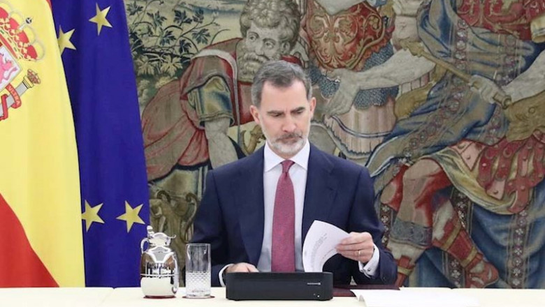 El Rey Felipe VI se reúne con el presidente del Gobierno, Pedro Sánchez, y el Comité de Gestión Técnica del Coronavirus en la Zarzuela el 18 de marzo de 2020. | Casa de S.M. el Rey ep el rey felipe vi se reune con el presidente del gobierno pedro sanchez y el comite de gestion