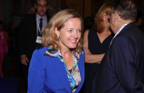 ep la ministra en funciones de economia y empresa del gobierno en espana nadia calvino en la