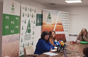 ep la presidenta de asaja toledo blanca corroto junto con la secretaria de organizacion de upa en
