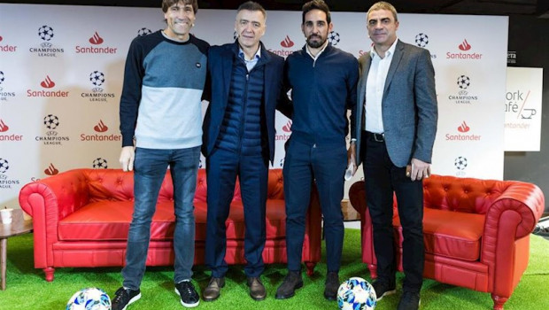ep manolo sanchis julio salinas milinko pantic y vicente rodriguez en la tertulia del santander ucl