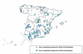 ep mapa de las zonas en las que la cnmc no obliga a telefonica a dar acceso mayorist a su red de