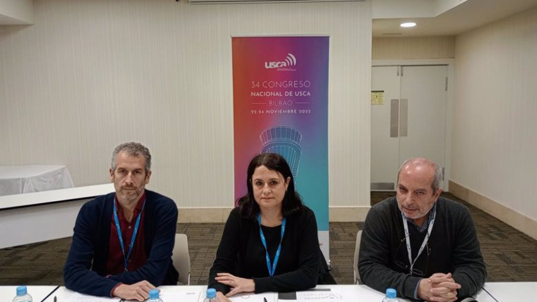 ep pau mari susana romero y daniel zanit del sindicato de controladores aereos usca