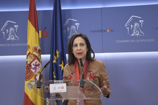 Rueda de prensa de la portavoz del PSOE, Margarita Robles, en el Congreso | EUROPA PRESS ep ruedaprensala portavozpsoe margarita robles encongreso