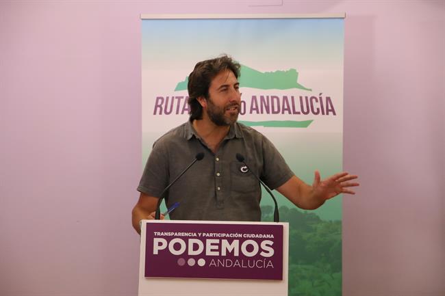 El secretario político de Podemos Andalucía, Jesús Rodríguez, en rueda | EUROPA PRESS/PODEMOS ep secretario politicopodemos andalucia jesus rodriguez en rueda