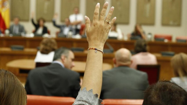 ep una de las componentes de la diputacion permanente durante una votacion