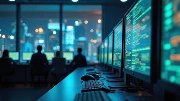 ep archivo   pantallas de ordenador en una oficina