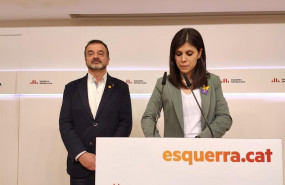 ep el conseller de accion exterior alfred bosch y la portavoz de erc marta vilalta
