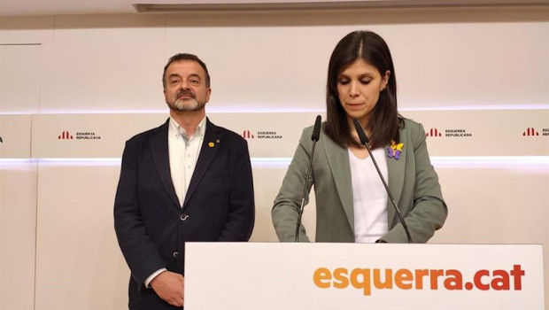 ep el conseller de accion exterior alfred bosch y la portavoz de erc marta vilalta