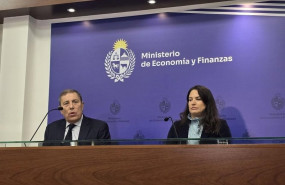 ep el ministro de economia y finanzas de uruguay gabriel oddone junto a la asesora principal de la