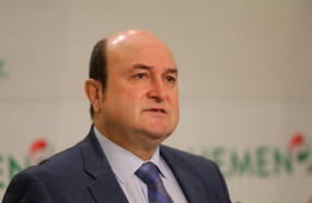 ep el presidente del ebb del pnv andoni ortuzar en una comparecencia de prensa
