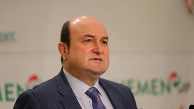 ep el presidente del ebb del pnv andoni ortuzar en una comparecencia de prensa