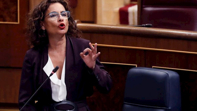 La ministra de Hacienda, María Jesús Montero, durante una intervención ante el Pleno del Congreso, en una imagen de archivo | Pool ep la ministra de hacienda maria jesus montero durante una intervencion ante el pleno del congreso