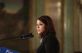 ep la portavoz del psoe en el congreso adriana lastra durante su intervencion en un desayuno