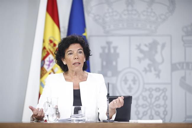 La portavoz del Gobierno, Isabel Celaá, en la rueda de prensa tras el Consejo | EUROPA PRESS/EDUARDO PARRA ep la portavozgobierno isabel celaa enruedaprensaconsejo