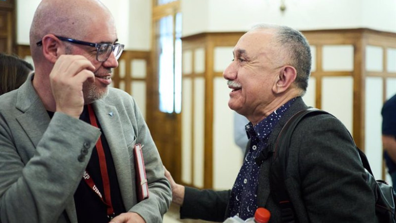 Los secretarios generales de CCOO y UGT, Unai Sordo (i) y Pepe Álvarez (d). | Juanma Serrano - Europa Press ep los secretarios generales de ccoo y ugt unai sordo i y pepe alvarez d