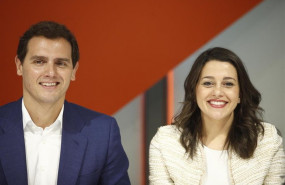ep presidenteciudadanos albert riverala portavoz nacionalciudadanos ines arrimadas durantereunionla comision ejecutivala formacion naranja
