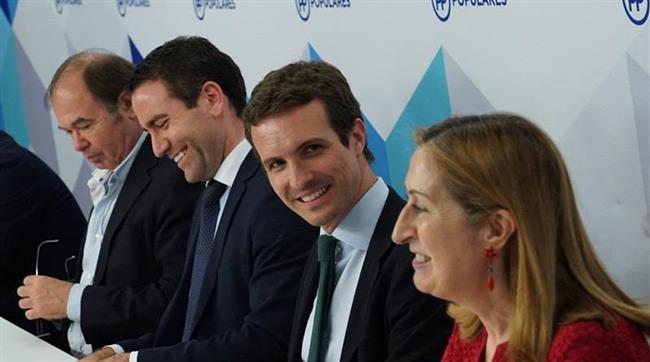 El presidente del PP Pablo Casado reúne a los parlamentarios de su partido | PP ep presidentepp pablo casado reunelos parlamentariossu partido