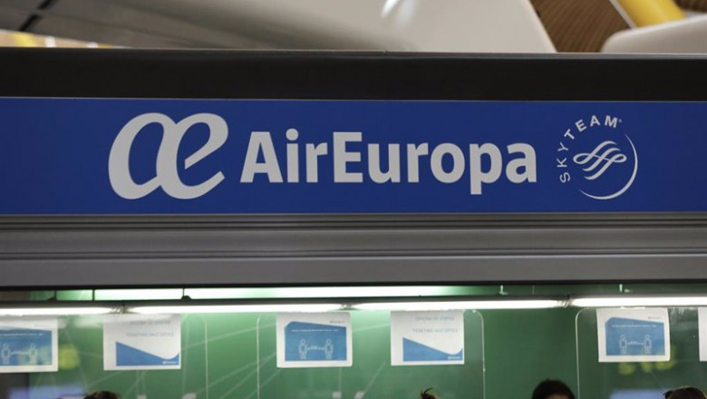 ep ventanilla de air europa en la terminal t4 del aeropuerto madrid-barajas