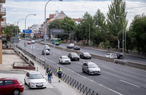 ep vista de la a 5 antes de las obras de soterramiento y la construccion del futuro paseo verde del