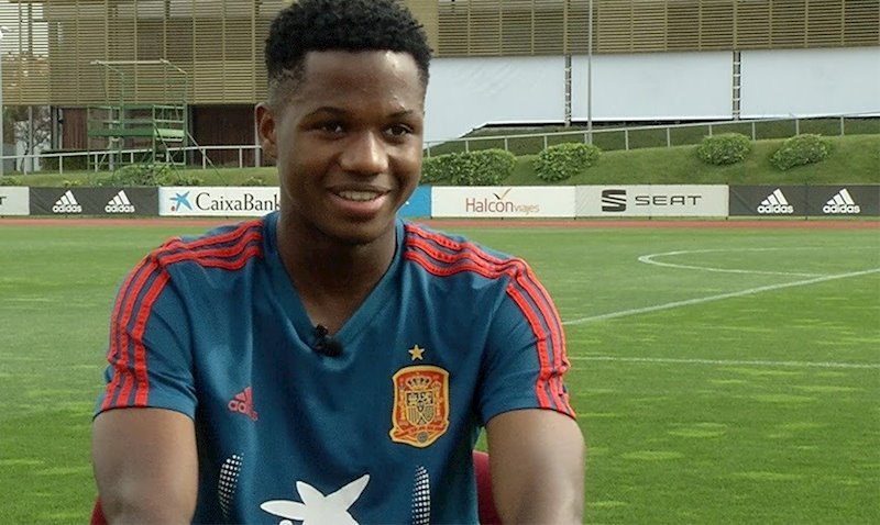 ep ansu fati se estrena con la seleccion espanola