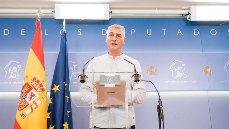 ep archivo   el portavoz adjunto de eh bildu en el congreso oskar matute durante una rueda de prensa