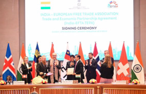 ep ceremonia de firma del tlc entre india y efta aelc