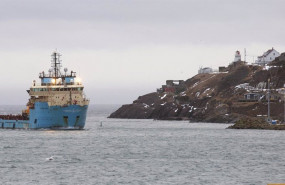 ep el buque canadiense nexus llega al puerto de san juan de terranova a 18 de febrero de 2022 en san