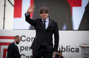ep el expresidente de la generalitat de cataluna carles puigdemont durante el acto del consell de la