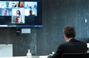 ep el ministro de ciencia e innovacion pedro duque en la videoconferencia con los responsables de