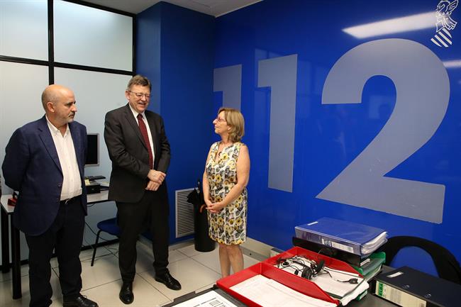 El 'president', en su visita al 112 | GVA ep el president envisita112
