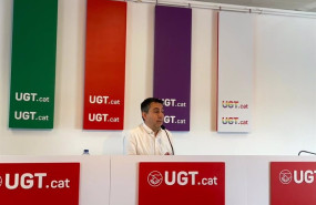 ep el secretario de politica sindical de ugt de catalunya oscar riu este lunes en rueda de prensa