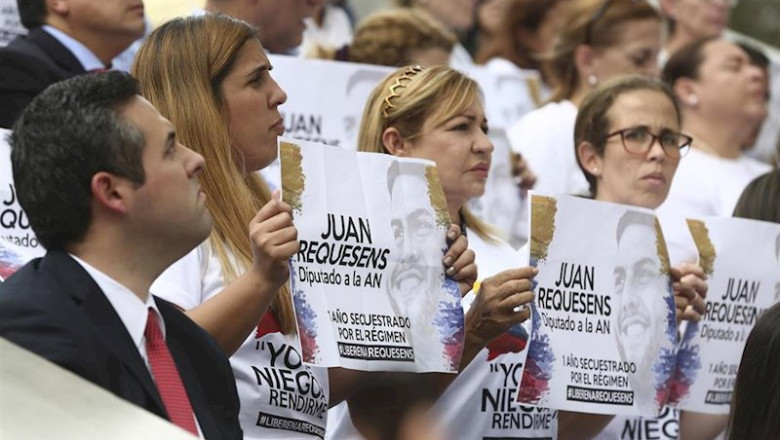 Manifestación en favor del diputado opositor Juan Requesens | Pedro Ramses Mattey/dpa - Archivo ep manifestacion en favor del diputado opositor juan requesens