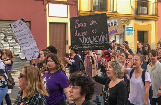 Manifestación contra la sentencia de 'La Manada' en Sevilla | EUROPA PRESS ep manifestacionla sentencia de la manada en sevilla