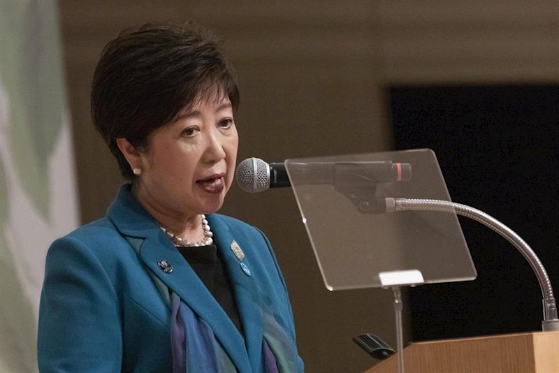 ep yuriko koike gobernadora de tokio da un discurso durante la segunda cumbre urban 20