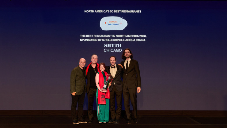 Smyth in Chicago is named The Best Restaurant in North America at the North America’s 50 Best Restaurants 2026 awards, sponsored by S.Pellegrino & Acqua Panna, held in New Orleans on May 28th. na 50 best restaurants 2026 awards