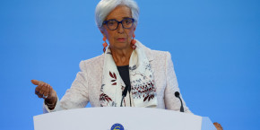 christine lagarde membre de la bce s adresse aux journalistes a l issue de la reunion de politique monetaire a francfort 
