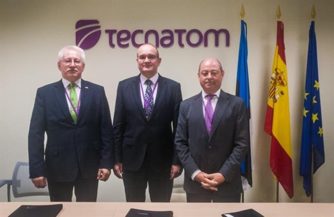 El CEO de DATEL, el embajador de Estonia en España y el director de Tecnatom | TECNATOM ep ceodatel embajadorestoniaespanadirectortecnatom