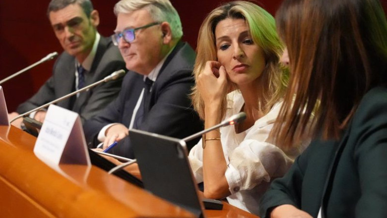 ep el comisario europeo de empleo y derechos sociales nicolas schmit y la vicepresidenta segunda y ep el comisario europeo de empleo y derechos sociales nicolas schmit y la vicepresidenta segunda y