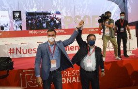 ep el presidente del gobierno pedro sanchez y el presidente de la junta de extremadura guillermo