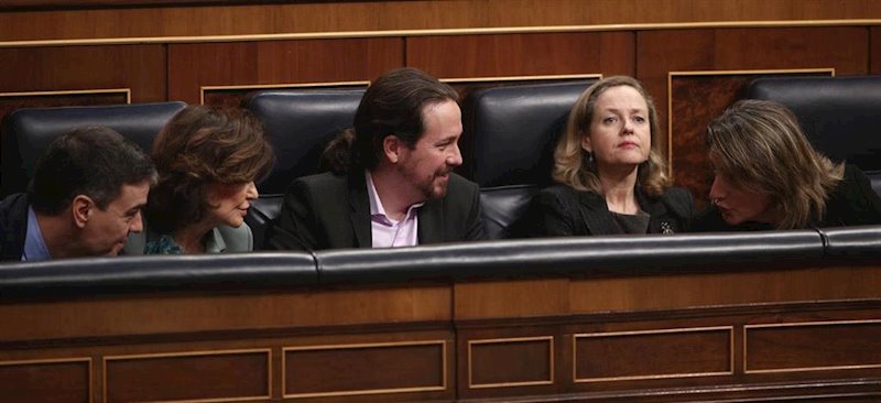 (I-D) El presidente del Gobierno, Pedro Sánchez, junto a sus cuatro vicepresidentes | Eduardo Parra - Europa Press - Archivo ep i-d el presidente del gobierno pedro sanchez junto a sus cuatro vicepresidentes