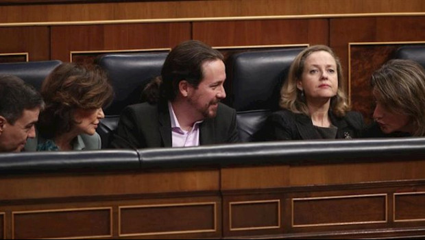 ep i-d el presidente del gobierno pedro sanchez junto a sus cuatro vicepresidentes