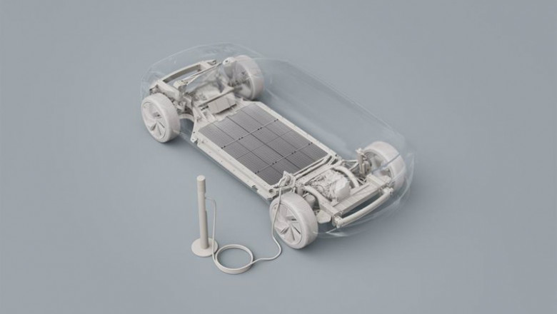 Imagen de las baterías de un coche eléctrico. | VOLVO CAR ep imagen de las baterias de un coche electrico