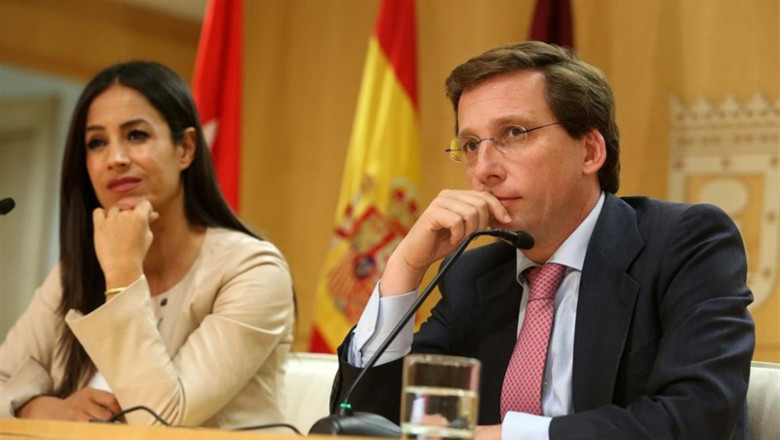 Imagen de archivo del alcalde de Madrid, José Luis Martínez-Almeida, y la vicealcaldesa de la capital, Begoña Villacís, en rueda de prensa tras la Junta de Gobierno municipal. | AYUNTAMIENTO DE MADRID ep imagenarchivoalcaldemadrid jose luis martinez-almeida yvicealcaldesala capital begona villacis en ruedaprensala juntagobierno municipal