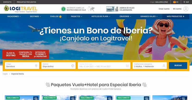 ep logitravel permite el pago de reservas con los bonos de iberia