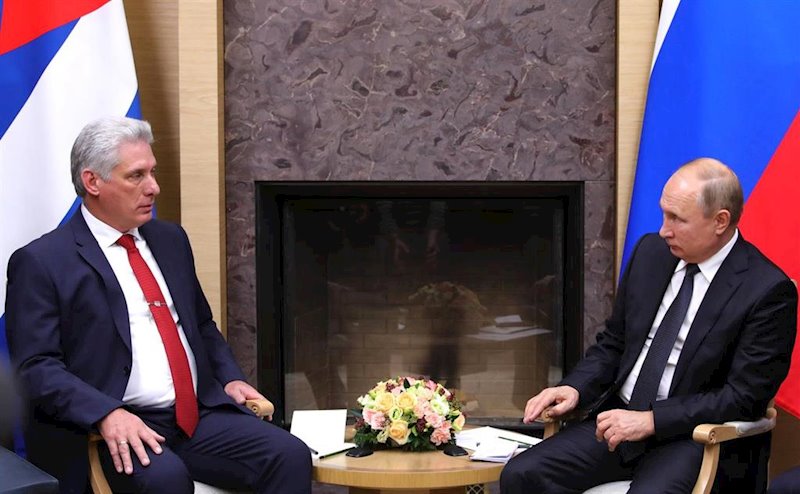 ep los presidentes de cuba miguel diaz-canel y rusia vladimir putin