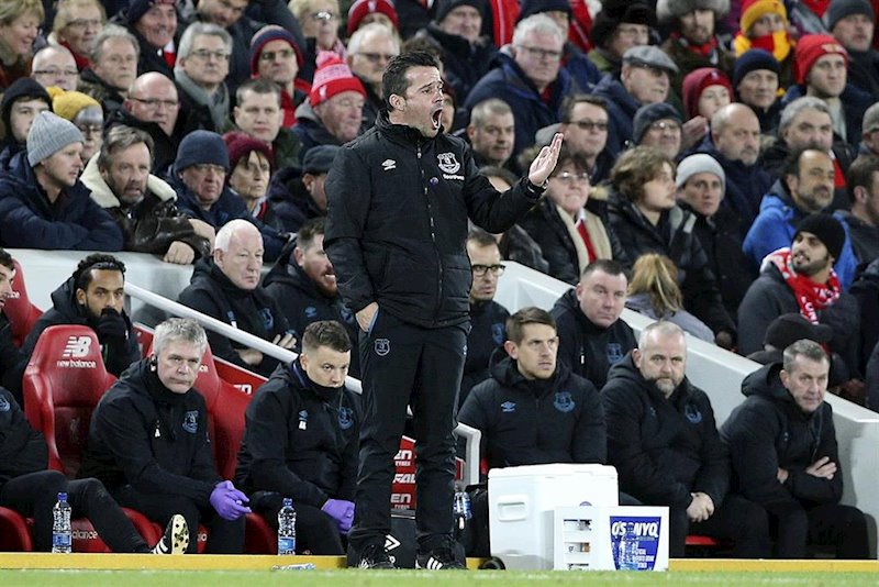 ep marco silva en un partido del everton fc