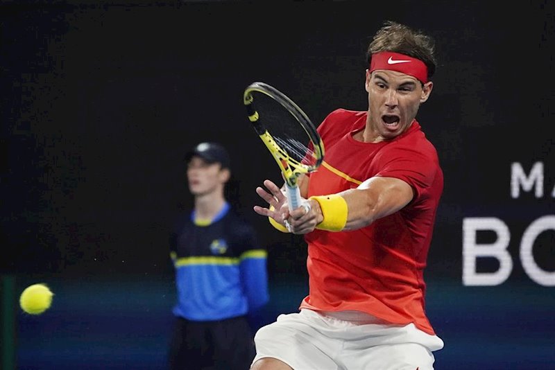ep rafael nadal durante la final de la atp cup