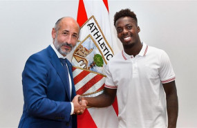 ep aitor elizegi athleticeko presidentea eta inaki williams akordioa sinatu ostean